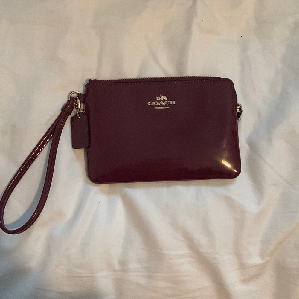 Maroon Coach wristlet